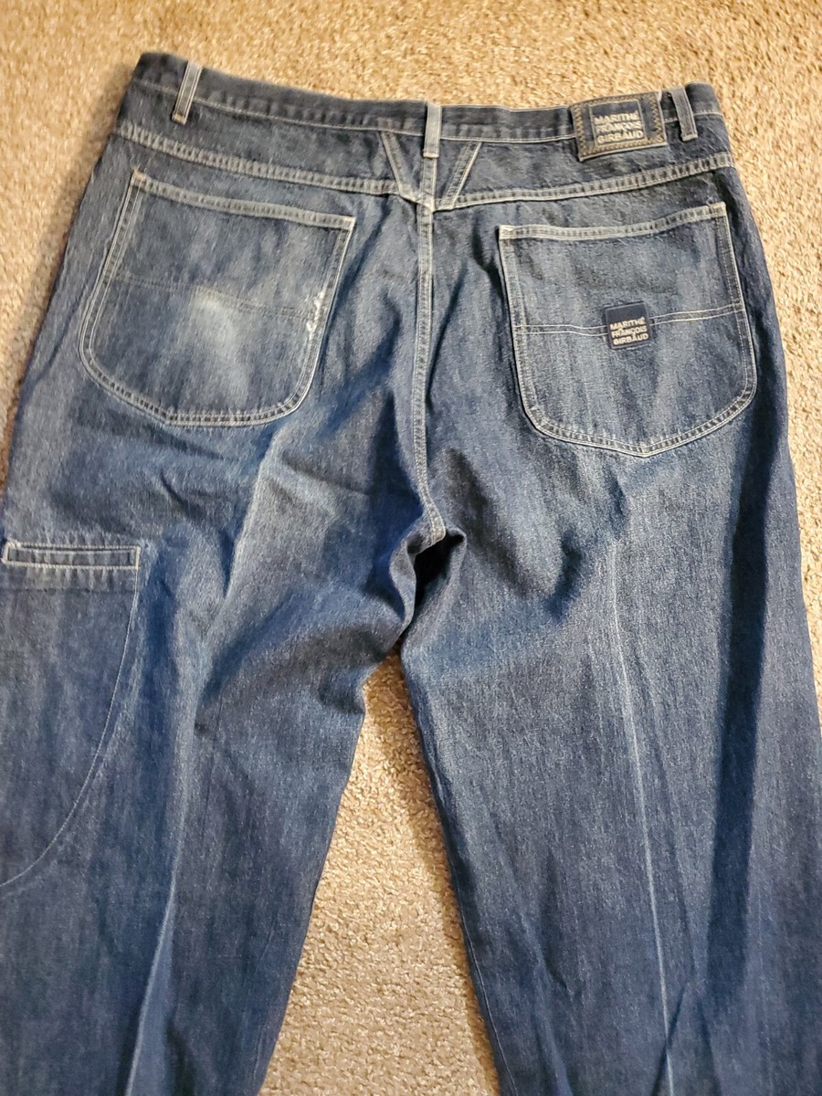 Marithe Francois Girbaud Jeans 44x34 Dark Blue Denim Baggy Tapered