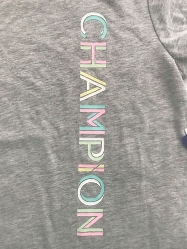 Champion Big Girls Short Sleeve T-Shirt - Oxford Heather, Size L - Picture 4 of 8
