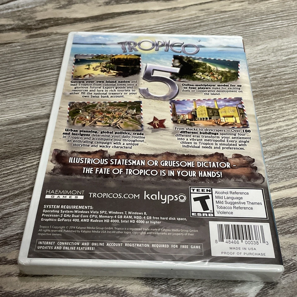 Tropico 5: Limited Special Edition (PC, 2014) ** NEW SEALED - Image 2 of 2