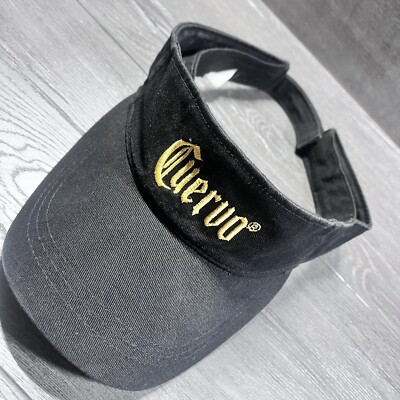 Cuervo Visor Adult Hat Black Embroidered Adjustable Beach Tequila