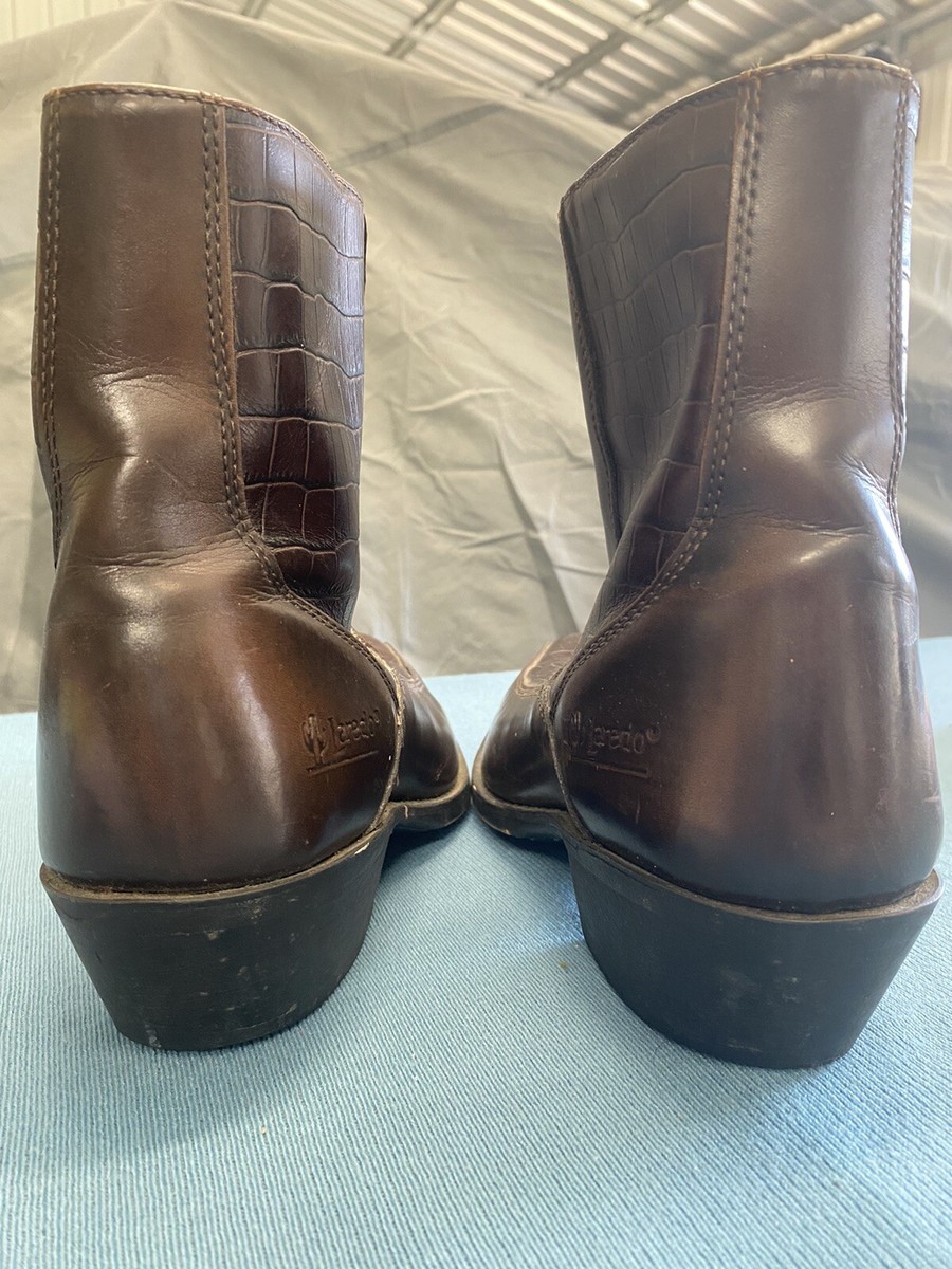 Laredo Men\'s 62094 Side Zip Leather Ankle Boot Brown Size 9D Amazon.com | Laredo Mens Fletcher Pointed Toe Zippered  main image 3
