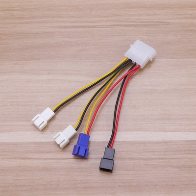4 Pin Fan Male to Female Connector Sleeved PWM Splitter One Point Four ...