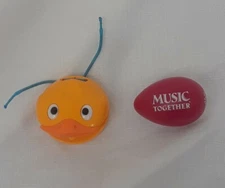 Duck Castanet Clackers Shaker Maracas Percussion Rhythm Musical Instrument Vtg