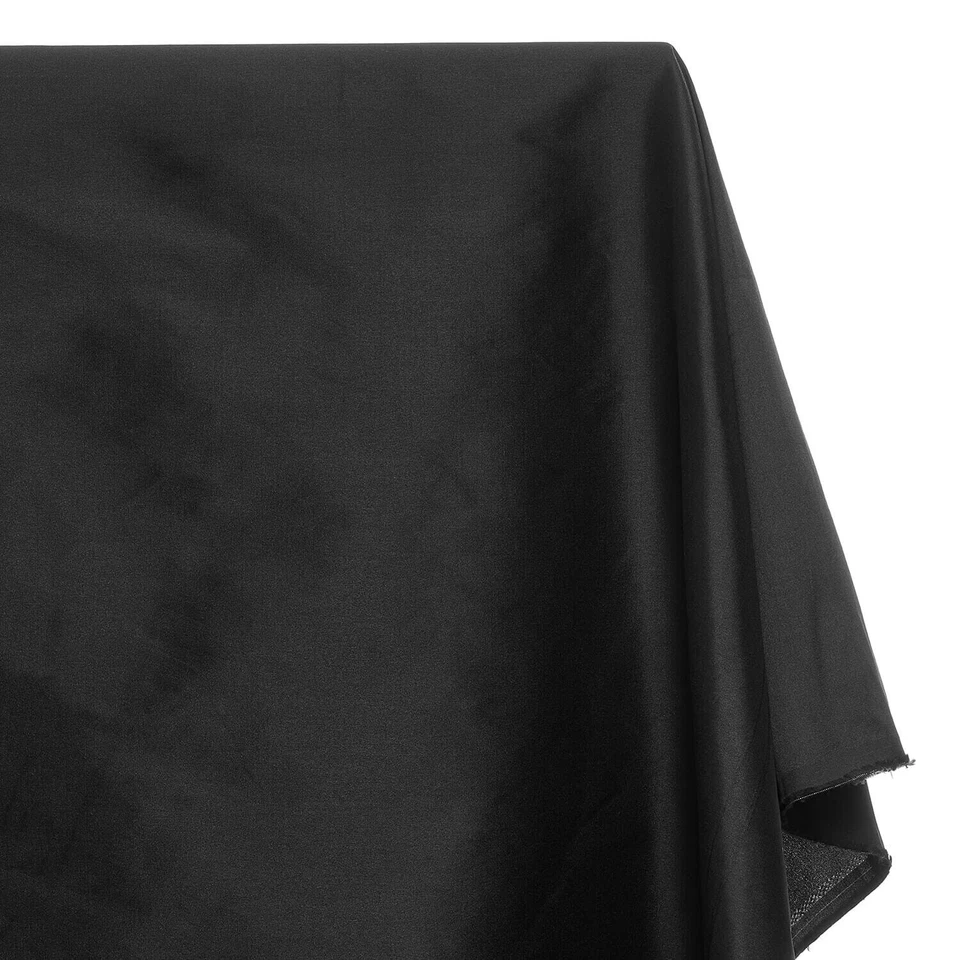 Black Polyester Taffeta Sewing Fabric 1.3 yd 60" lightweight sheen shine - Image 2 of 2
