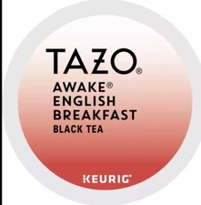 Tazo Awake English Breakfast Black Tea K Cup Pods 22 Count For Keurig Brewers