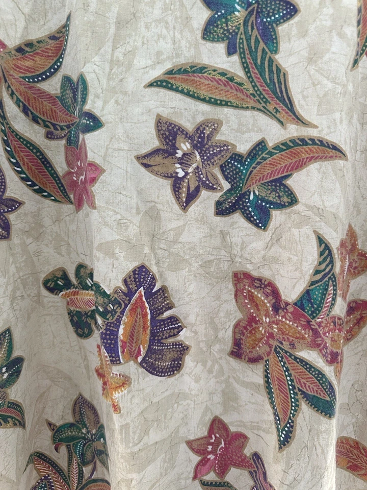 Chaqueta Médica Top XL Manga Larga BOLSILLOS Barco EZ Care Floral Tostado para Damas Foto 3 de 4