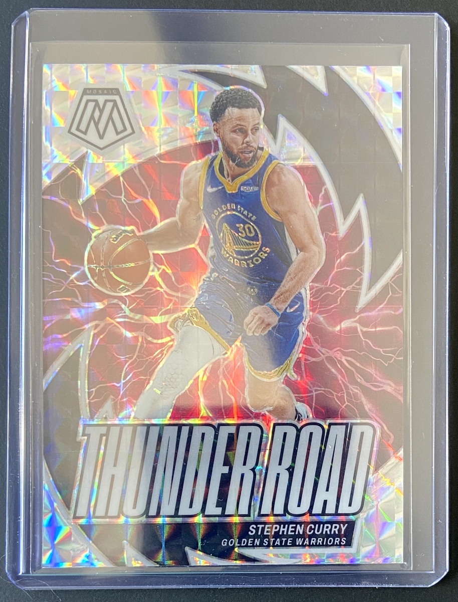 2023-24 Panini Mosaic NBA Steph Curry Thunder Road Silver 2023-24 Panini Mosaic NBA Steph Curry Thunder Road Silver