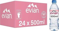 Image of Evian Natural Spring Water 500ml (24 Pack) A0103912