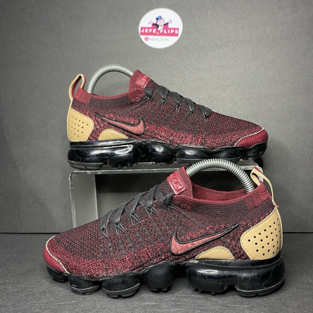 NIKE AIR VAPORMAX FLYKNIT NRG JACKET PACK TEAM RED BLACK VACHETTA Sz