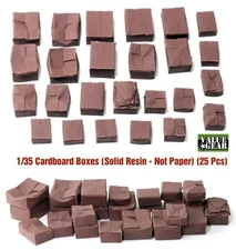 1/35 Cardboard Boxes (solid Resin castings) Value Gear 25 pcs Resin Stowage