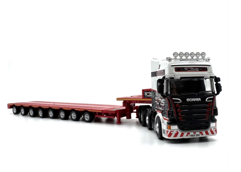 1:76 Scania Multi-axle Low Load Trailer Truck Model Diecast