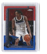 Bones Hyland 2025-26 Topps Chrome Red White and Blue Refractor