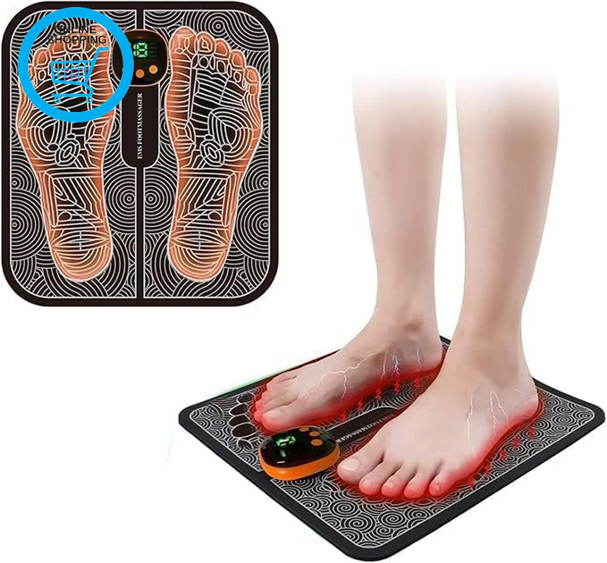 EMS Foot Massager Electronic Muscle Stimulatior Massage Mat,8 Modes 18 Intensiti