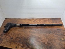 Vintage Black Lab dog head handle For A Walking Stick Cane