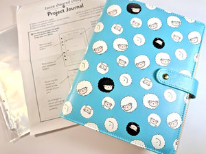 Twice Sheared Sheep Project Journal Knitting Planner Binder Sheep Pattern Cover