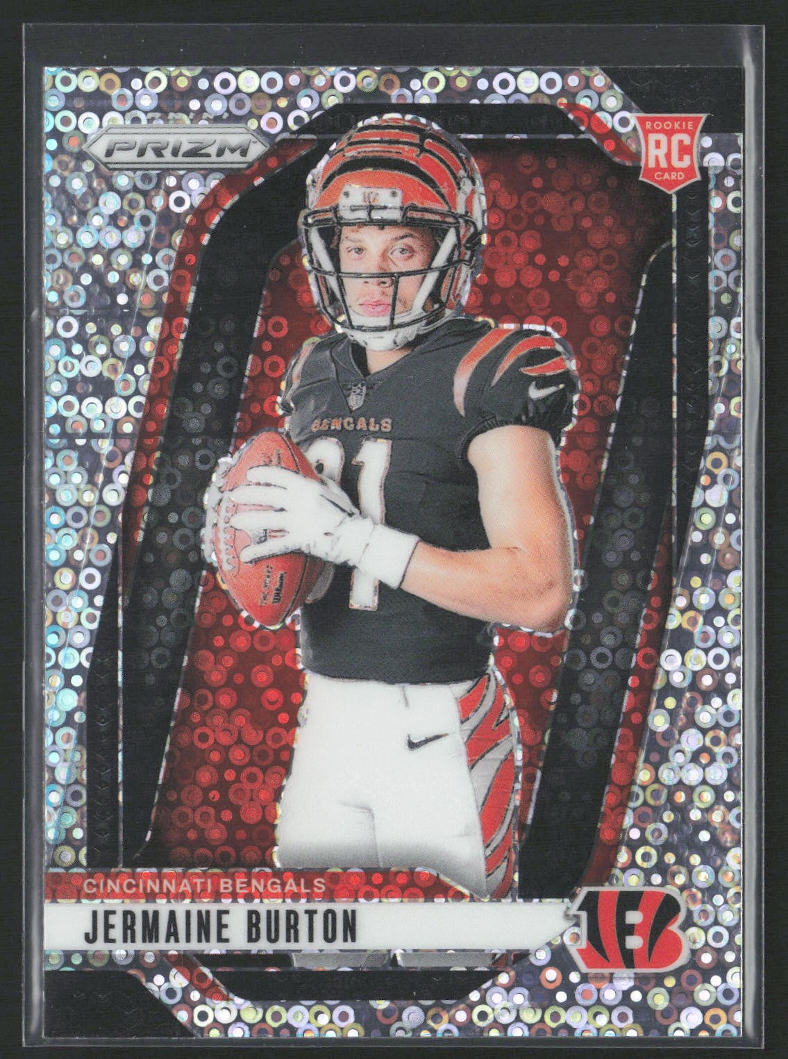 2024 Panini Prizm #19 JERMAINE BURTON NO HUDDLE SILVER DISCO VARIATION