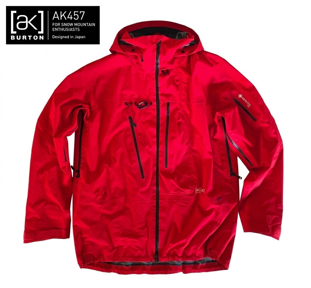 スノーボード Burton AK457 down jacket size L gore-tex Burton AK457 Japan GORE-TEX 3L PRO Guide Snowboard Jacket Red XXL