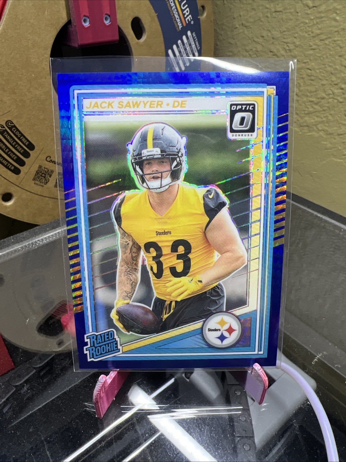 2025 Panini Donruss Optic Rated Rookie Jack Sawyer #220 Blue Scope Prizm