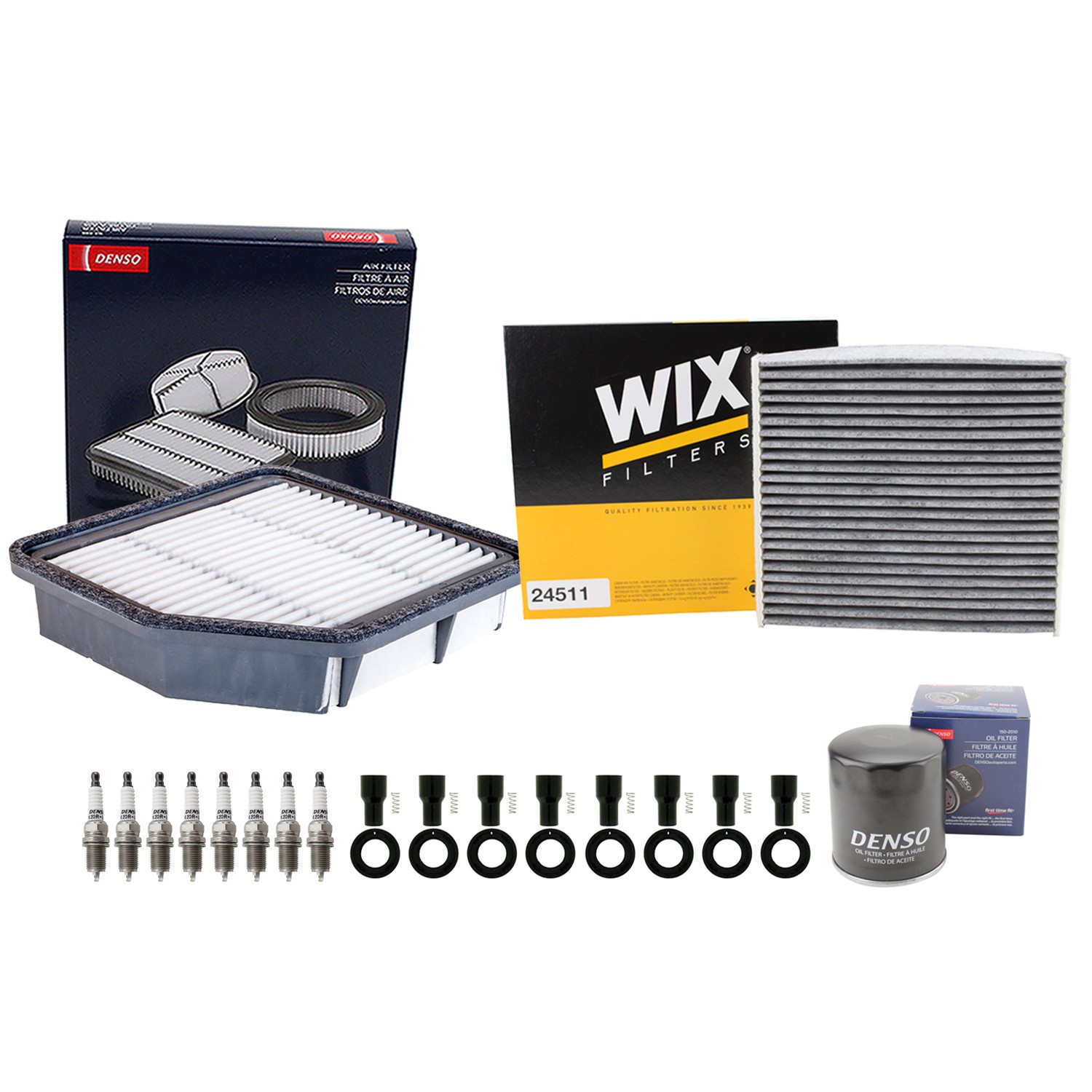 Denso Tune Up Kit NGK 8 Spark Plug  Boots Kit for GS430 Base 4.3 V8 Auto 3UZ-FE