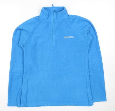 Mountain Warehouse blau Reißverschluss Fleece, Unisex Erwachsene Größe 8