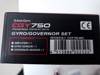 Futaba Flybarless  control gyro CGY 750 mit govener und Zubehör, top Zustand.