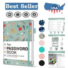 Secure Password Logbook with 136 Pages  Tabs - Ideal for Organized Living