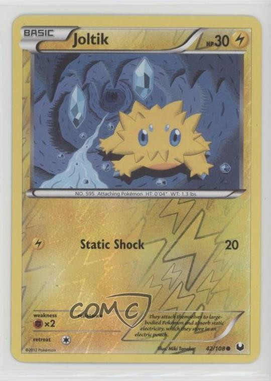 2012 Pokemon Black & White - Dark Explorers Reverse Foil Joltik #42 01ba