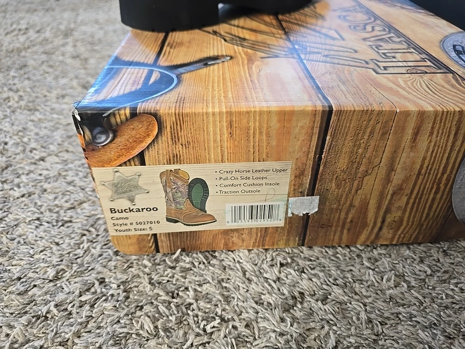 Botas de Vaquero Itasca Buckaroo Realtree Camufladas Juveniles Talla 5 Camuflaje Cuero Marrón Foto 2 de 3