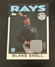 2021 Topps Series One Blake Snell 1986 Topps Redux 35 Yrs Patch Relic No. 86R-BS