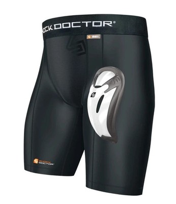SHOCK DOCTOR Kompressionshose Bioflex Tiefschutz Kampfsport MMA Muay Thai Boxen