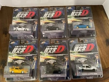 Initial D Jada 1/64 LOT of 6. ALL in release NIP 2004 RX-7 Nissan Toyota more