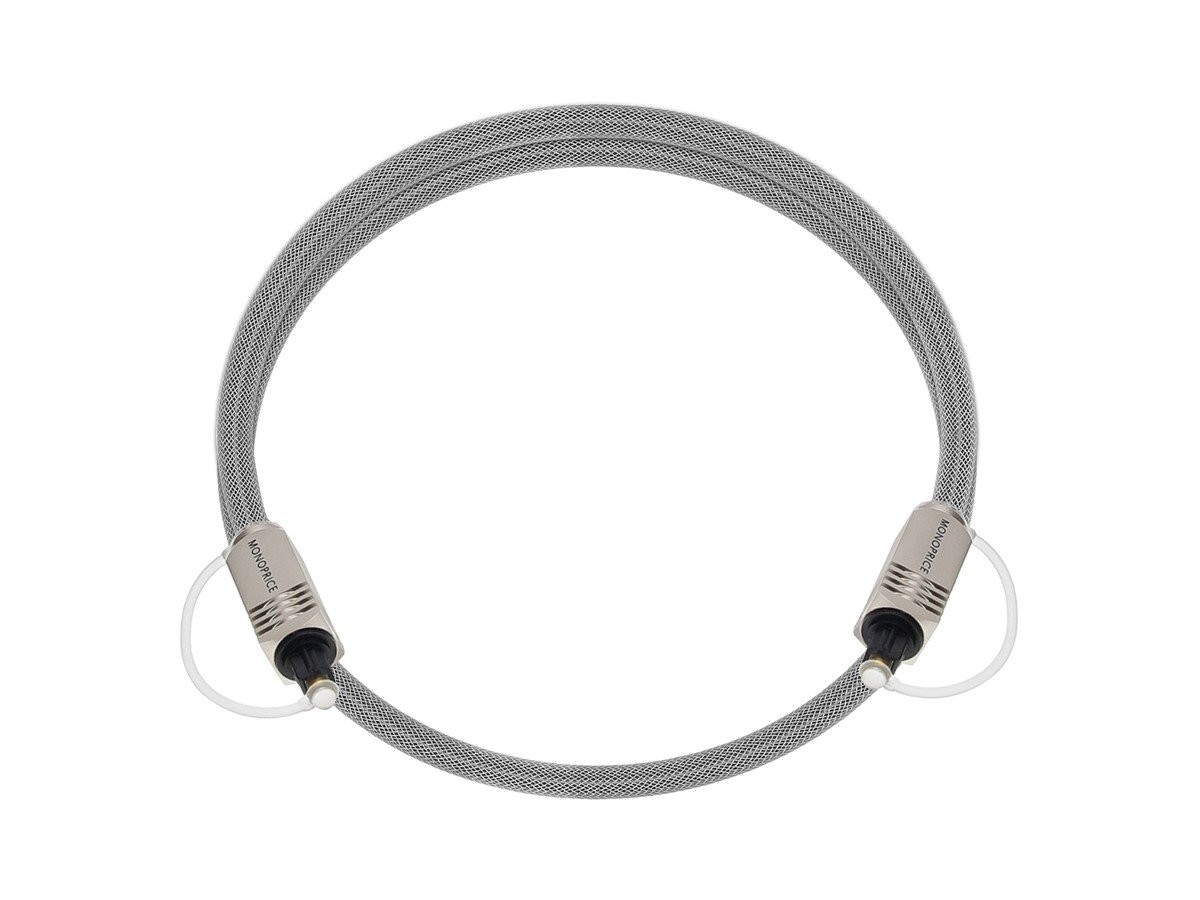 Monoprice Premium S/PDIF (Toslink) Digital Optical Audio Cable - 3ft, Heavy Duty