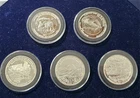 The Bunker Hill Mine Company Set 5 One Oz Silver Medallion Series Set Kellogg ID