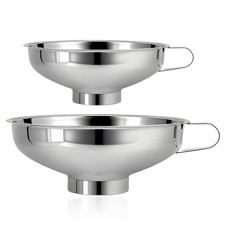 Jam Funnel 2 Pack Canning Funnels Stainless Steel Kitchen Wide Mouth Funnel Set
