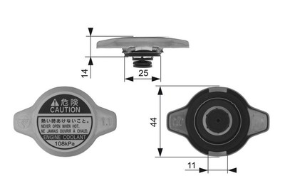 Gates Verschlussdeckel, Kühler RC134 für ASTON MARTIN CITROËN