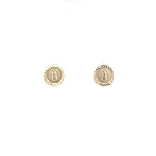 14K Gold Earrings Stud Screw Back Lady Of Guadalupe Religious