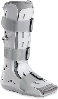 Aircast FP Walker Tall Medical Walking Boot Gray Size Large with Hand Pump