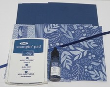 NIGHT OF NAVY CRAFT INK PAD REFILL 6X6 DESIGNER PAPER CARDSTOCK STAMPIN UP