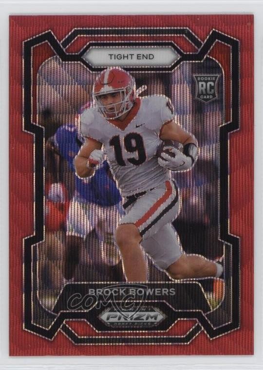 2024 Panini Prizm Draft Picks Ruby Wave Prizm Brock Bowers #107 8d4
