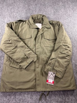 Rothco M-65 Field Jacket Olive Drab Quilted Liner Military Style Coat Mens 2XL