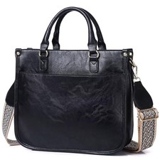 Vegan Leather Crossbody Bags for Women, Crossbody Purse New Black one Strap 