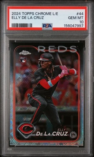 Topps 2024 Chrome Logofractor Elly De La Cruz Rookie #44 PSA 10
