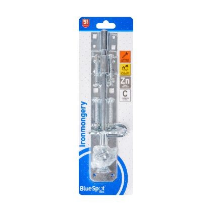 Blue Spot Tools Ironmongery 200mm Zinc Plated Brenton Bolt