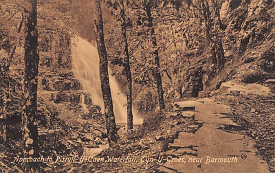 POSTKARTE - WALES - ANFAHRT ZUM PSTYLL Y CAEN WASSERFALL - TYN Y GROES - BARMOUTH