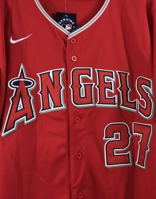 Mike Trout #27 Los Angeles Angels Replica Baseball Jersey Men's XL