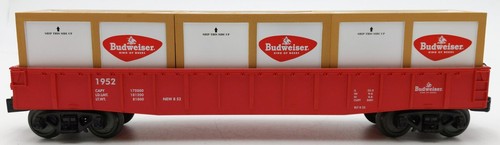 Coche góndola MTH 30-72049 calibre O Anheuser-Busch Budweiser con caja #1952 EX | Condition: Used