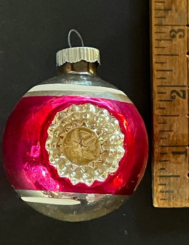 Vintage Mercury glass Christmas tree ornament