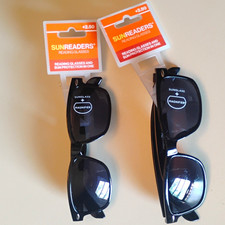 Sunreaders Wayfarer Black Plastic 2.50 Tinted Reading Glasses UV