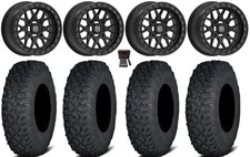 Valor V07 Beadlock 15 Wheels Black 35 Coyote Tires Polaris Rzr