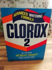 Vintage Clorox 2 Non Chlorine 60 oz 1983 Color Safe Bleach Whitens Sealed Prop